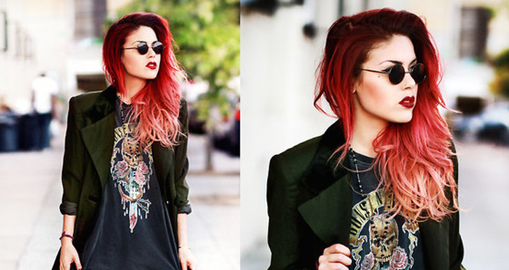 Luanna i NY från bloggen Le happy är ett välkänt ansikte på Lookbook.nu. Den mörkgröna blazern tillsammans med hennes eldiga hår är en vinnande look! http://lookbook.nu/luanna