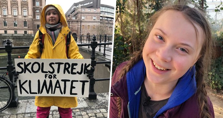 Greta Thunberg får väggmålning, klimat, miljö.