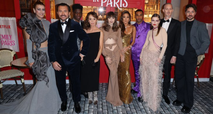 Skådespelarna i "Emily in Paris" säsong tre.
