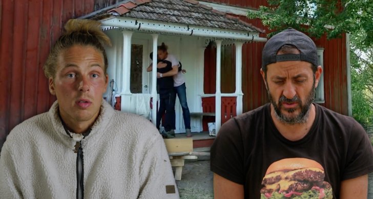 Viktor Bergström och Eddie Gecer i "Farmen" 2023. 