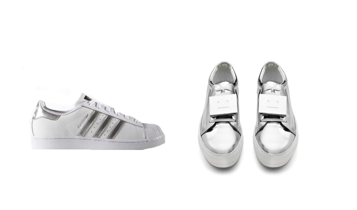 Sneakers från Adidas, ca 900 kr, VS sneakers från Acne, ca 2 700 kr. Sneakers från Adidas, ca 900 kr, VS sneakers från Acne, ca 2 700 kr.