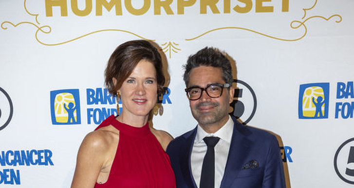 David och Anna Kinberg Batra på Barncancergalan 2018 röda matta