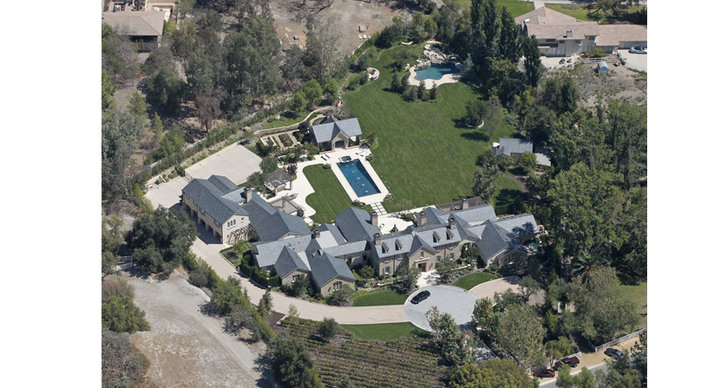 4. Området där Kim och Kanye West bor, Bel Air, är Los Angeles mest förmögna räknat efter per capita-inkomst. På bilden ses parets hus.